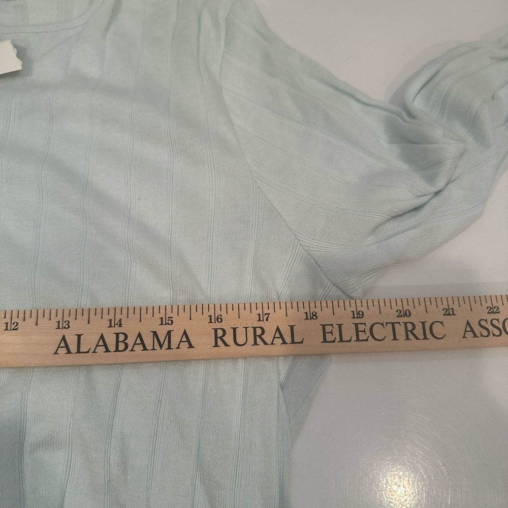 GAP Factory NWT Soft Blue Henley Shirt Ribbed Long Sleeve Pastel Casual Sz XL - Picture 4 of 9